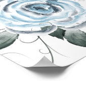 Zoek je tasje blauwe Roos bruiloft Poster (Hoek)