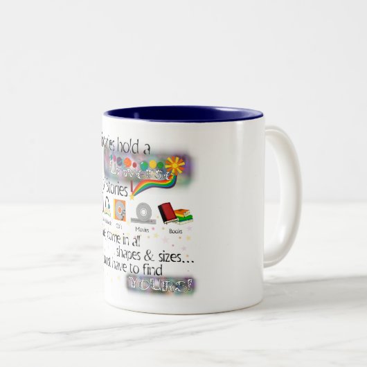 Zoek je verhaal tweekleurige koffiemok (Voorkant rechts)