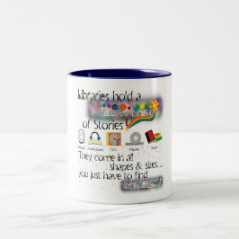 Zoek je verhaal tweekleurige koffiemok