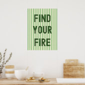 Zoek je vuur poster (Keuken)