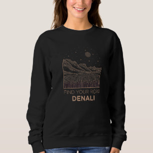 Zoek je weg naar Denali Natuur Alaska Hiking Trui