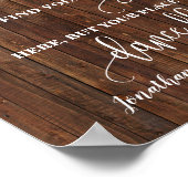 Zoek je Westerne huwelijksreceptiebord Poster (Hoek)