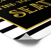 Zoek je zegelbord Gold Black Stripes Poster (Hoek)