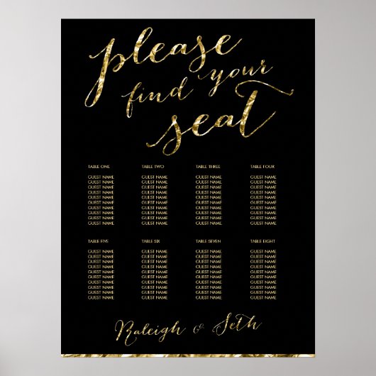 Zoek je zegelbord voor gouden olie voor het huweli poster (Voorkant)