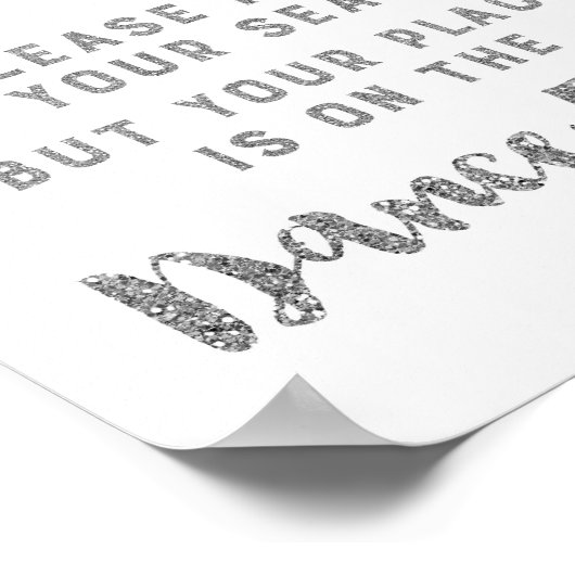 Zoek je zegenbord Silver Confetti Poster (Hoek)