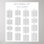 Zoek je zitje met een simpele trouwzitje poster (Voorkant)