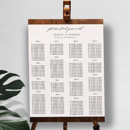 Zoek je zitje met een simpele trouwzitje poster