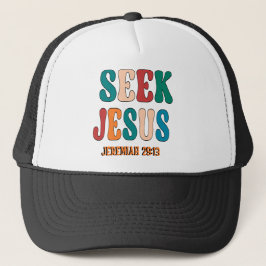 ZOEK JESUS BIJBELVERS VINTAGE TRUCKER PET