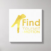 Zoek jezelf in bewegingsdoek | Goud Canvas Afdruk (Voorkant)