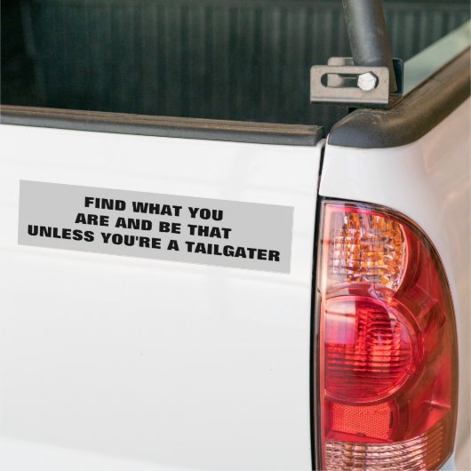 Zoek jezelf, niet achterklep bumpersticker (Op Truck)