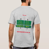 Zoek kennis Funny Uni-sex T-Shirt (Achterkant)