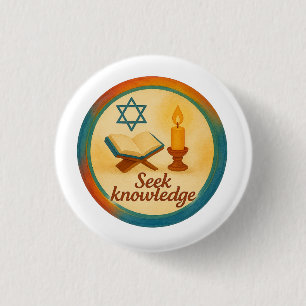 Zoek kennis Inspirerend Button badge