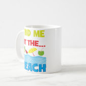 Zoek me bij de tropische vactie in de Oostzee Koffiemok (Voorkant links)