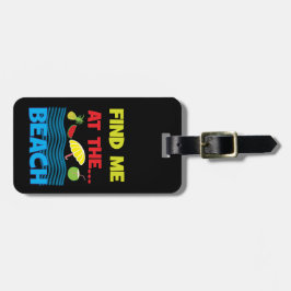 Zoek me bij het zomervakantieontwerp bagagelabel