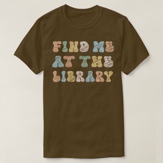Zoek me in de bibliotheek t-shirt (Design voorkant)