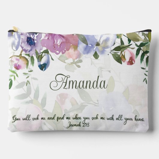 Zoek me met heel je hart, bloemengepersonaliseerd etui (Voorkant)