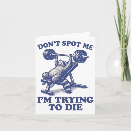 Zoek me niet Ik probeer te sterven Gym Workout 3 Kaart (Voorkant)