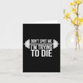 Zoek me niet op Ik probeer te sterven Funny Gym Hu Kaart (Gele Bloem)