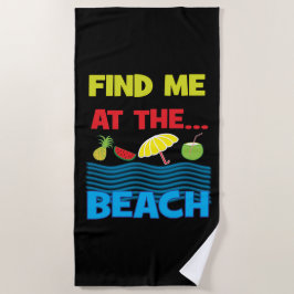 Zoek me op de Tropische Zomer Beach Strandlaken