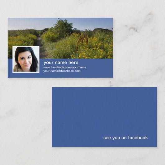 Zoek me op Facebook Update 2018 CC1036 Visitekaartje (Voorkant / Achterkant)