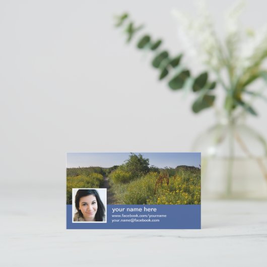 Zoek me op Facebook Update 2018 CC1036 Visitekaartje (Staand voorkant)