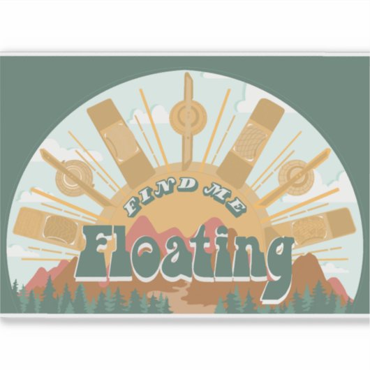 Zoek me zwevende Sticker (Voorkant)