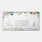 Zoek mij bloemenschrift bureaumat (Keyboard & Muis)