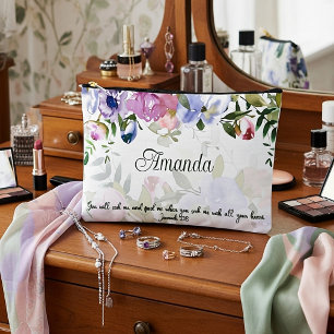 Zoek mijn met heel je hart, bloemen gepersonalisee etui