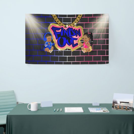 Zoek 'N Out Banner! Gender onthullen! Spandoek (Beurs)