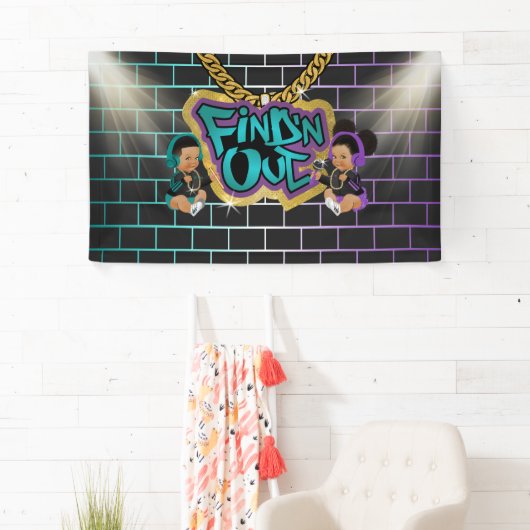 Zoek 'N Out Banner! Gender onthullen! Spandoek (Insitu)