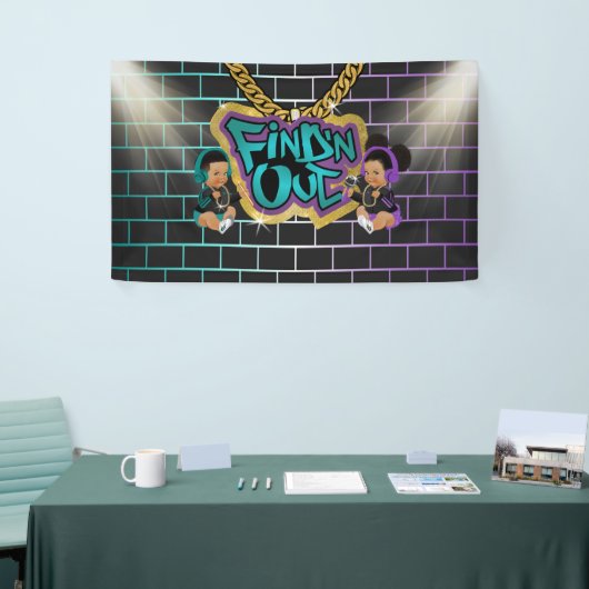 Zoek 'N Out Banner! Gender onthullen! Spandoek (Beurs)