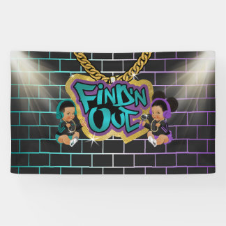 Zoek 'N Out Banner! Gender onthullen! Spandoek