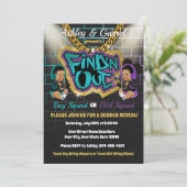 Zoek 'n uitnodiging! Gender onthullen! Hip Hop! Kaart (Staand voorkant)