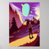 Zoek naar de verloren planeet | AI Art Poster (Voorkant)