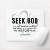 Zoek naar God Jeremiah 29:13 SpeakChristus Inspire Muismat (Met muis)