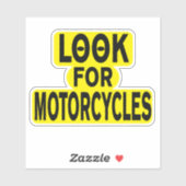 Zoek naar motorfietsen aandacht krijgen ontwerp sticker (Vel)