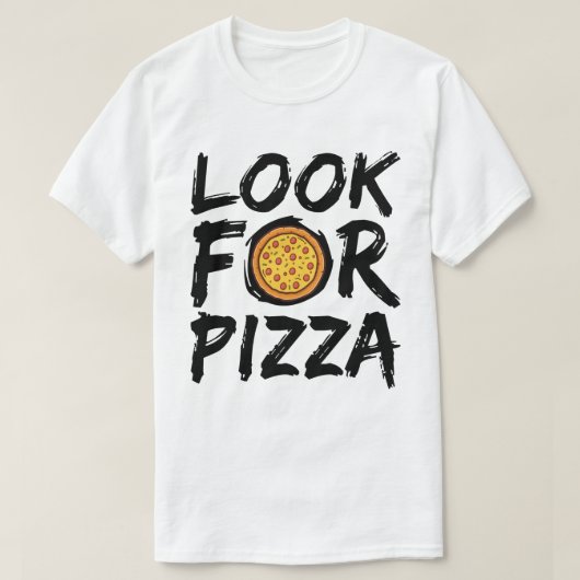 Zoek naar pizza t-shirt (Design voorkant)