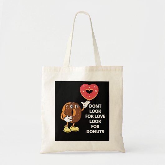 Zoek niet naar liefde, zoek naar donuts tote bag (Voorkant)