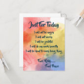 Zoek Reiki, zoek de afdruk van Peace Waterverf Kaart (Voorkant / Achterkant in situ)