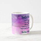 Zoek Reiki, zoek Peace Blue Paarse waterverf Koffiemok (Voorkant rechts)