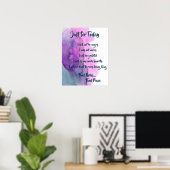 Zoek Reiki, zoek Peace Blue Paarse waterverf Poster (Thuiskantoor)