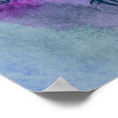 Zoek Reiki, zoek Peace Blue Paarse waterverf Poster (Hoek)