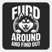 Zoek rond en ontdek het vierkante sticker (Voorkant)