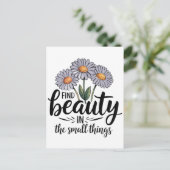 Zoek schoonheid in kleine dingen briefkaart (Staand voorkant)