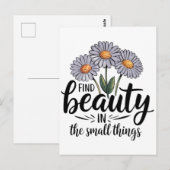 Zoek schoonheid in kleine dingen briefkaart (Voorkant / Achterkant)