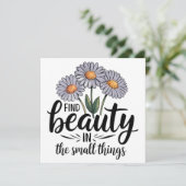 Zoek schoonheid in kleine dingen kaart (Staand voorkant)