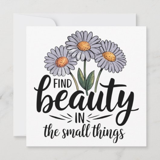 Zoek schoonheid in kleine dingen kaart (Voorkant)
