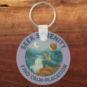 Zoek Sereniteit – Vind Calm-Placation Sleutelhange Sleutelhanger (Voorkant)