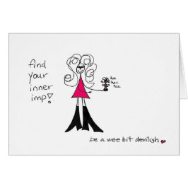 Zoek uw binnenste imp Crazyhair-kaart