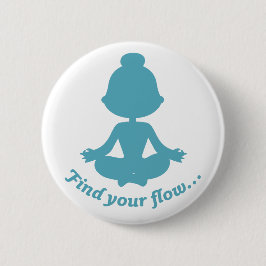 Zoek uw Flow Button (Cyaan)